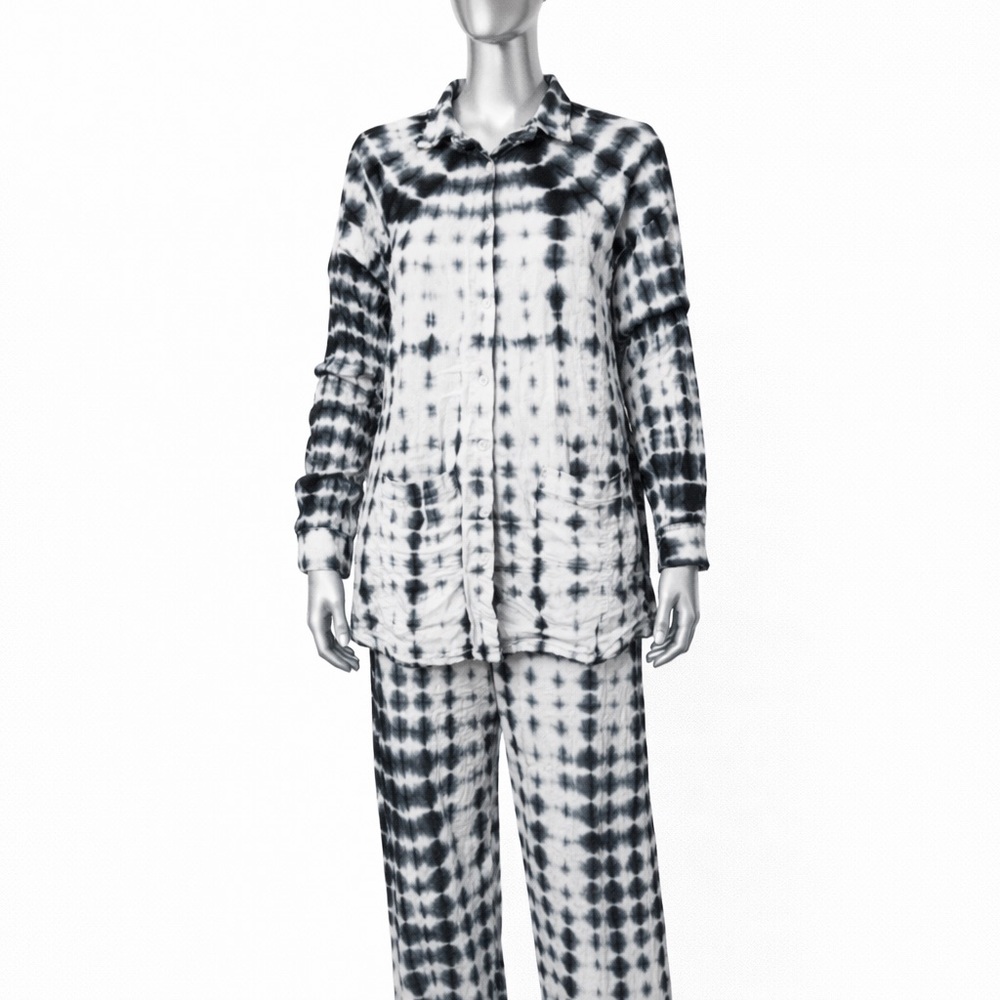 Black and White Tie-Dye Lounge Set